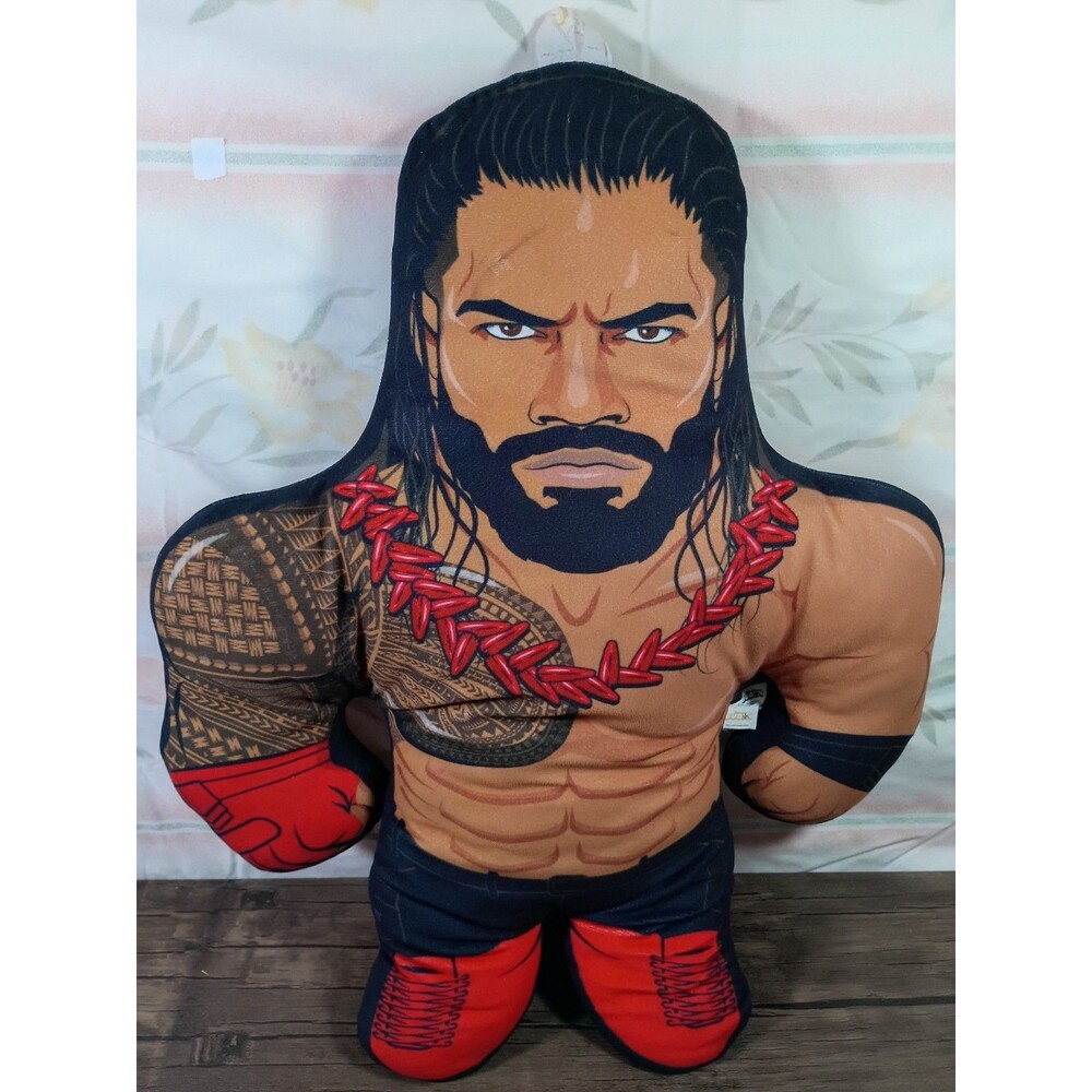WWE Bleacher Buddy Plush Figure Roman Reigns Multi Color Wrestling Pillow